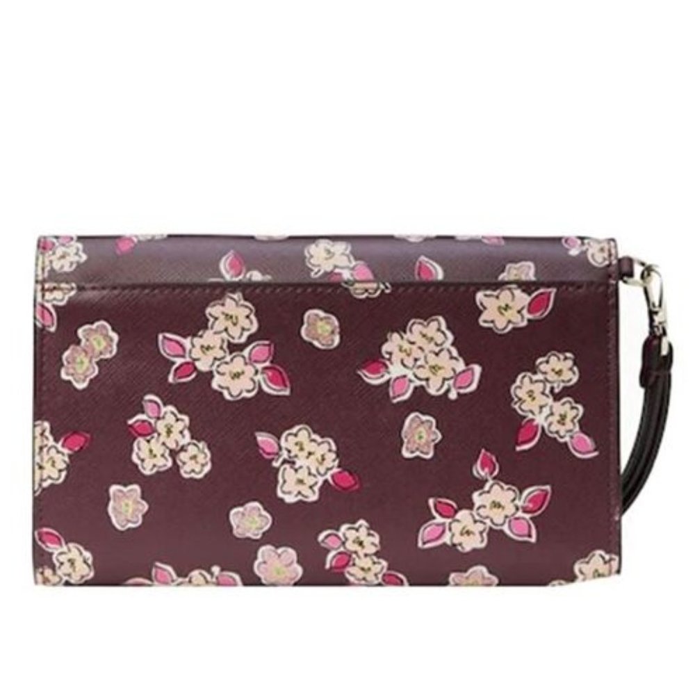 Kate Spade Women Large Continental Wallet Deep Berry Multi, NWT - Picture 4 of 7